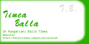 timea balla business card